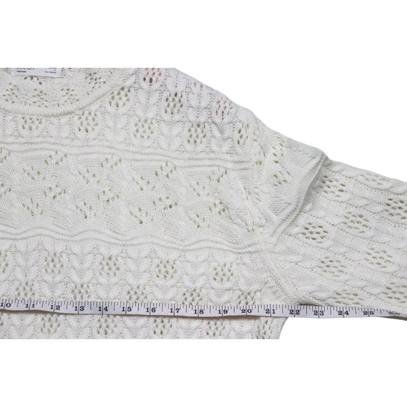 Cream McCoy Crocheted Lace Knit Sweater Cute Elegant One-size - Picture 6 of 7